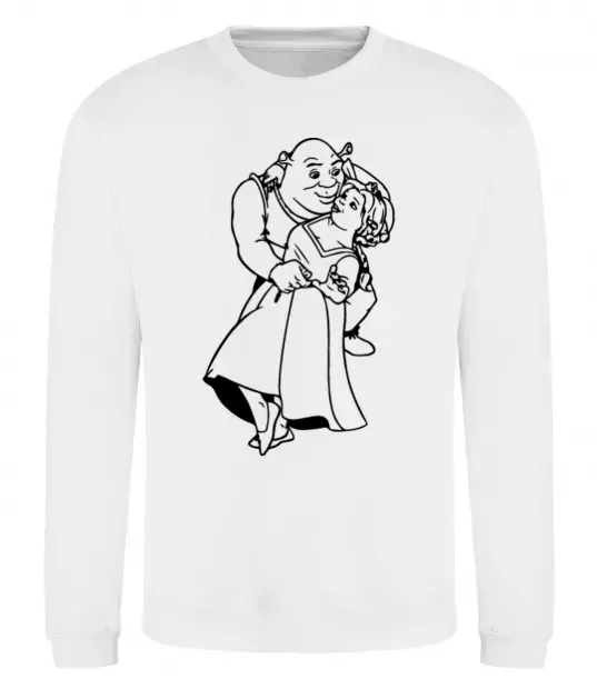 Свитшот Шрек і Фіона Белый фото