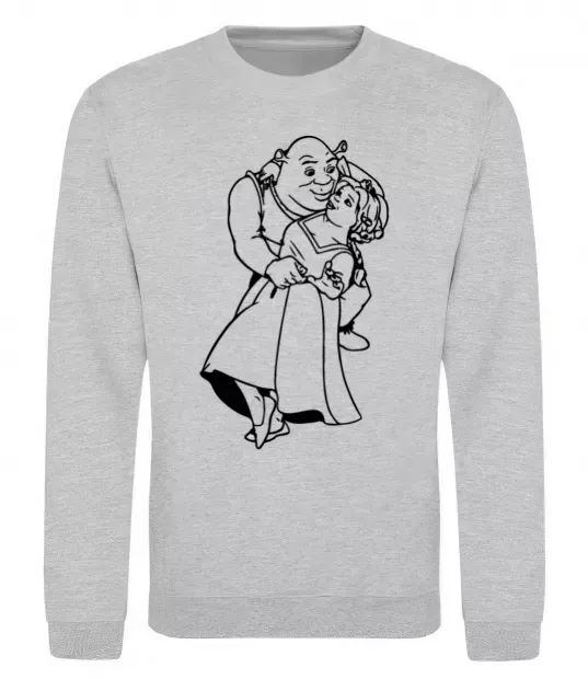 Свитшот Шрек і Фіона Серый меланж фото