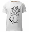 Чоловіча преміум футболка Шрек і Фіона Білий фото