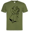 Чоловіча футболка Шрек і Фіона Оливковий Чоловіча футболка Шрек і Фіона Оливковий фото