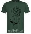 Чоловіча футболка Шрек и Фиона Темно-зелений фото