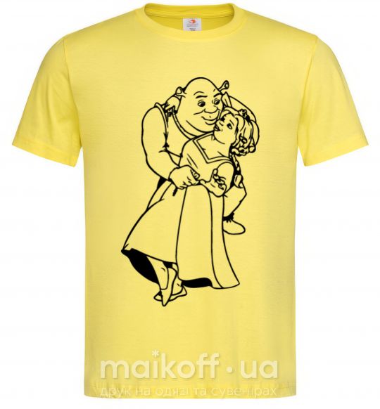 Чоловіча футболка Шрек и Фиона Лимонний фото