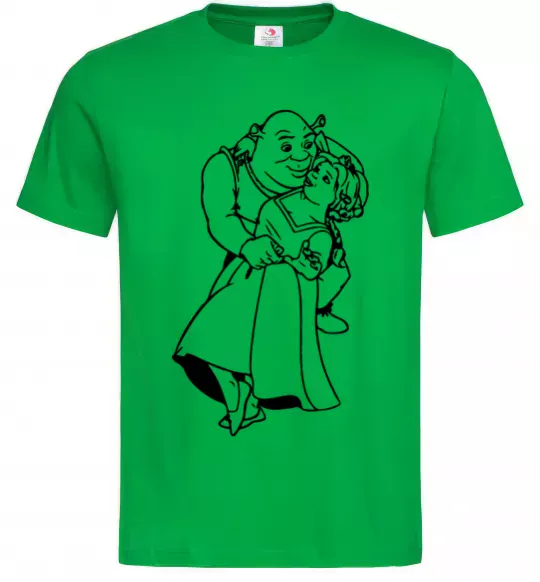 Чоловіча футболка Шрек і Фіона Зелений фото