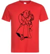 Чоловіча футболка Шрек і Фіона Червоний Чоловіча футболка Шрек і Фіона Червоний фото