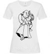 Жіноча футболка Шрек и Фиона Білий фото