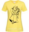 Жіноча футболка Шрек и Фиона Лимонний фото
