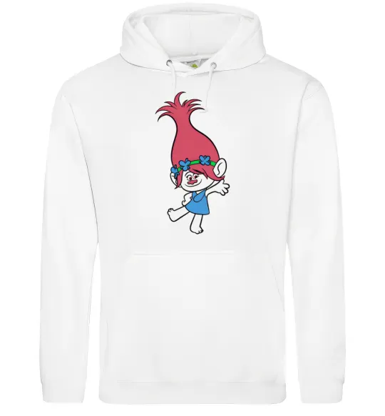 Чоловіча толстовка (худі) Розочка танцює Білий фото