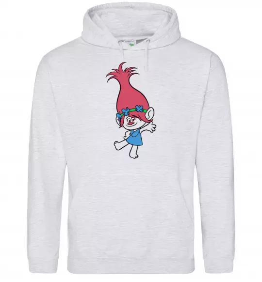 Женская толстовка (худи) Розочка танцює Серый меланж фото