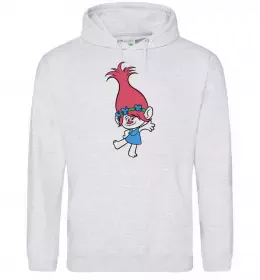 Женская толстовка (худи) Розочка танцює Серый меланж фото