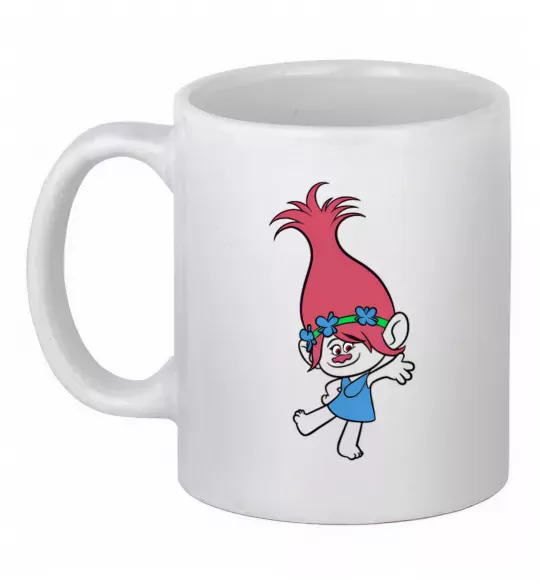 Чашка керамічна Розочка танцює Білий фото