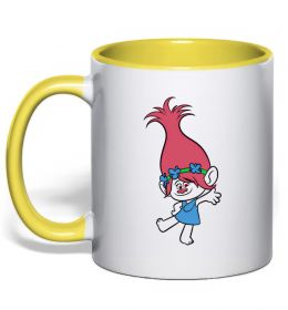 Чашка с цветной ручкой Розочка танцює