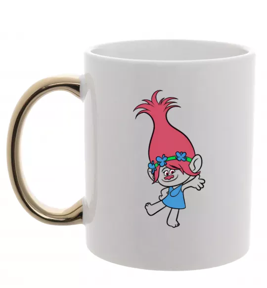 Чашка с цветной ручкой Розочка танцює Золото фото