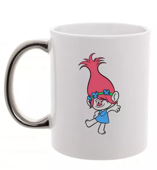 Чашка с цветной ручкой Розочка танцює Серебро фото