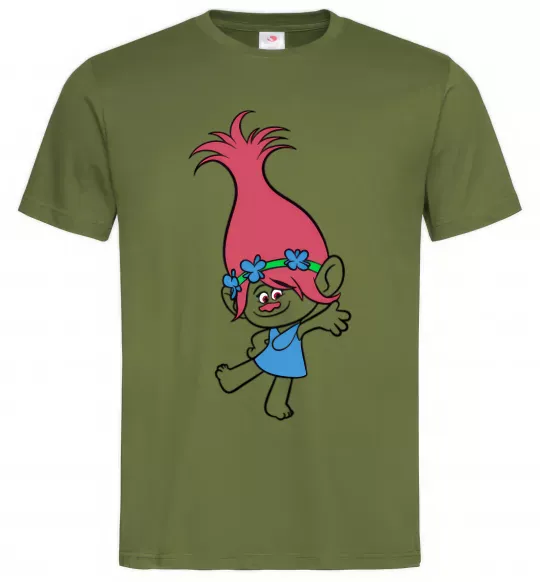 Мужская футболка Розочка танцює Оливковый фото