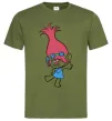 Мужская футболка Розочка танцює Оливковый фото