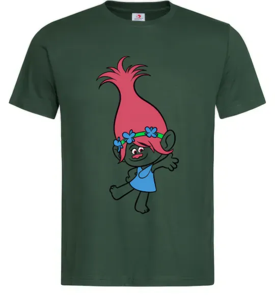 Мужская футболка Розочка танцює Темно-зеленый фото