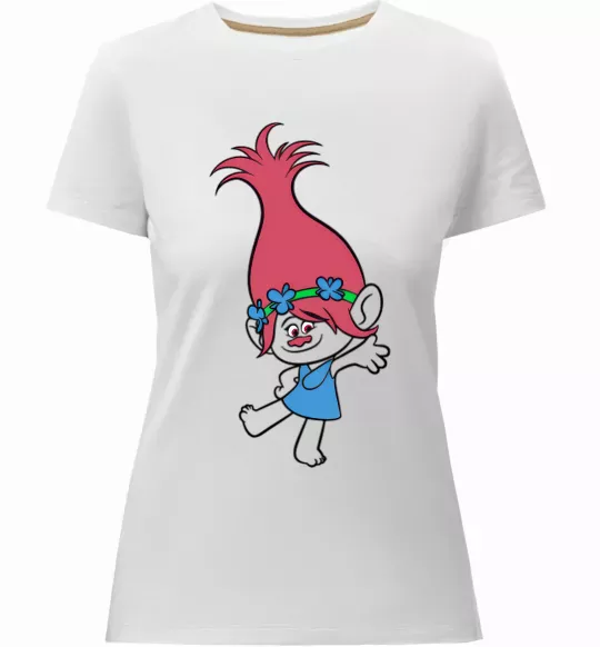 Женская премиум футболка Розочка танцює Белый фото
