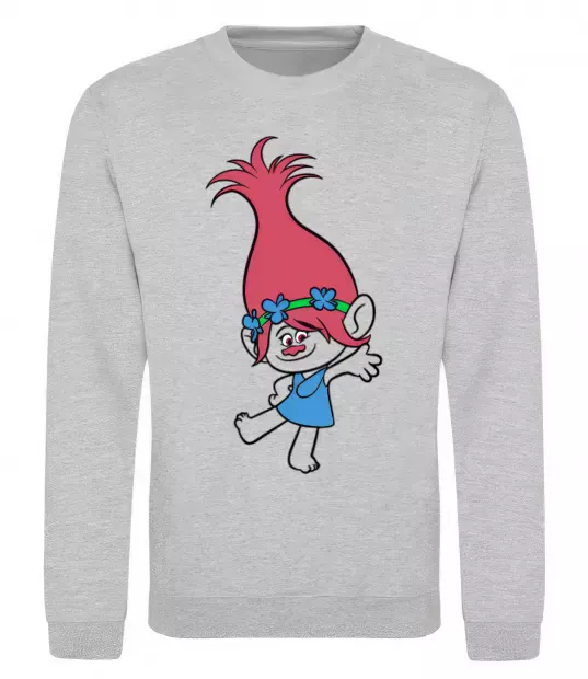 Світшот Розочка танцює Сірий меланж фото