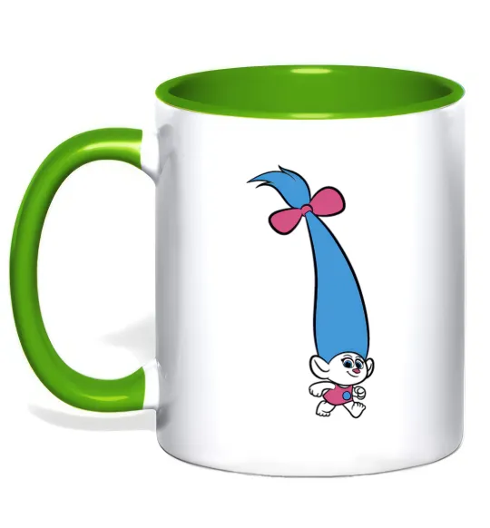 Чашка с цветной ручкой Кроха Лаймовый фото