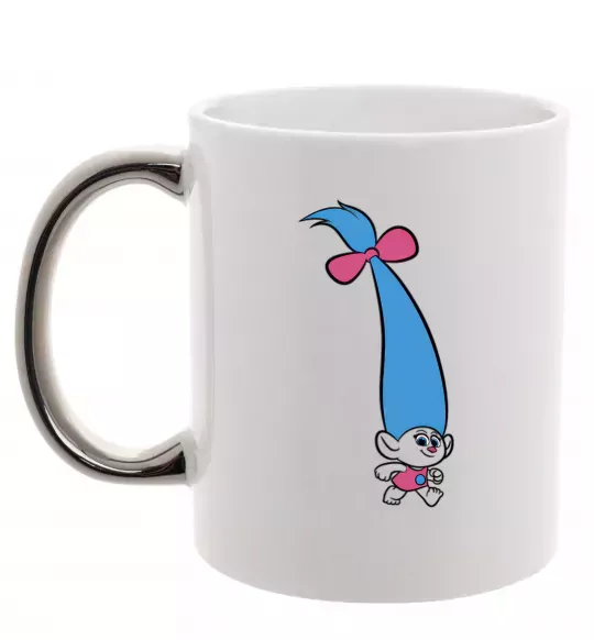 Чашка с цветной ручкой Кроха Серебро фото