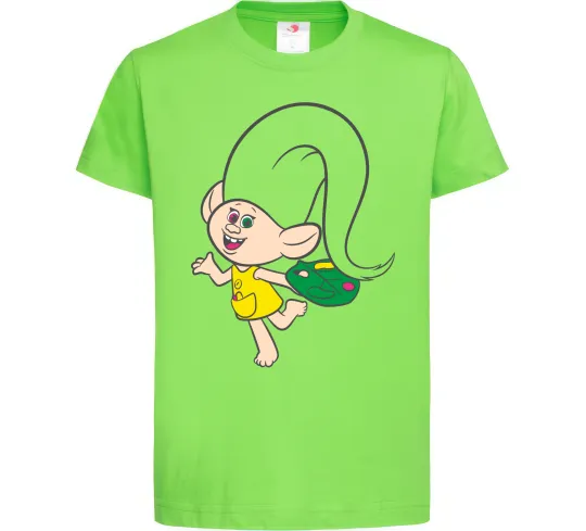 Дитяча футболка Харпер Лаймовий фото