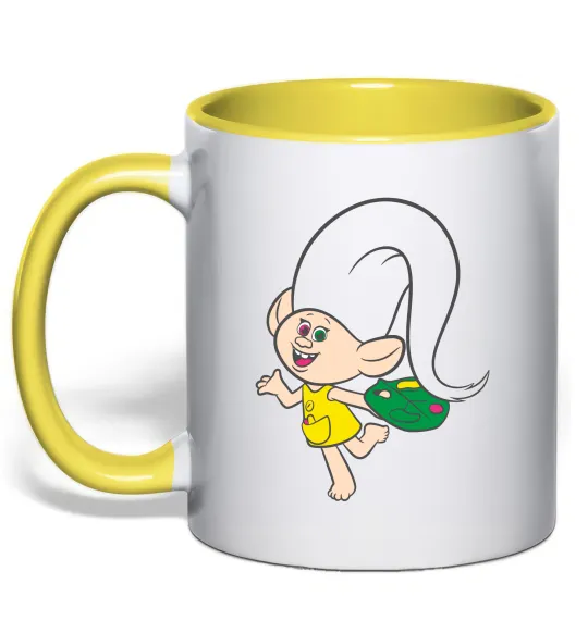 Чашка з кольоровою ручкою Харпер Лимонний фото