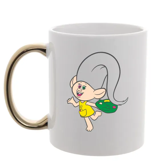 Чашка с цветной ручкой Харпер Золото фото