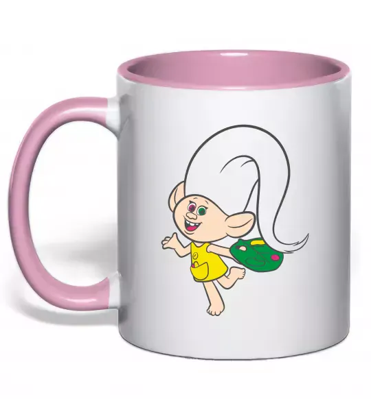 Чашка с цветной ручкой Харпер Нежно розовый фото