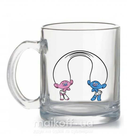 Чашка стеклянная Сатинка и Синелька Прозрачный фото