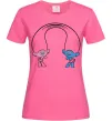Женская футболка Сатинка и Синелька Ярко-розовый фото