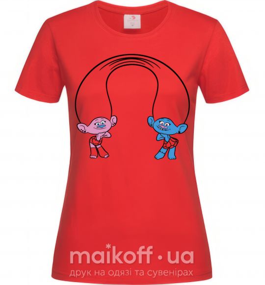 Женская футболка Сатинка и Синелька Красный фото