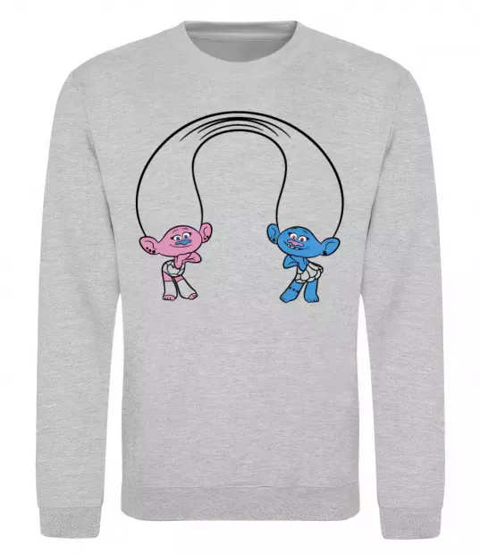 Світшот Сатинка и Синелька Сірий меланж фото