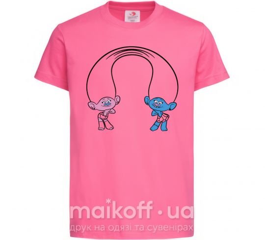 Дитяча футболка Сатинка и Синелька Яскраво-рожевий фото