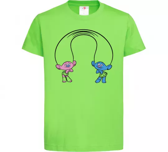 Дитяча футболка Сатинка и Синелька Лаймовий фото