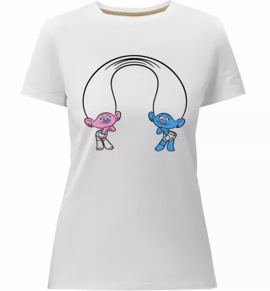 Женская премиум футболка Сатинка и Синелька Белый фото