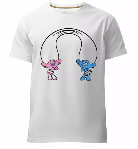 Мужская премиум футболка Сатинка и Синелька Белый фото