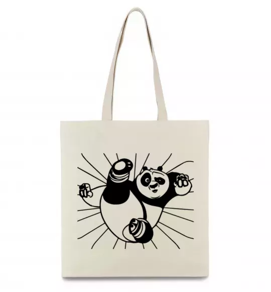 Еко-сумка Панда По нападає Бежевий фото