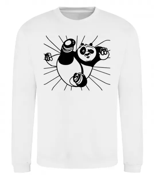 Світшот Панда По нападає Білий фото