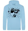 Жіноча толстовка (худі) Панда По нападає Блакитний фото