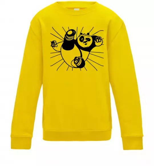 Детский Свитшот Панда По нападає Солнечно желтый фото