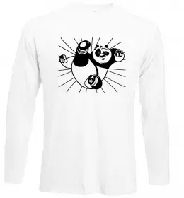 Лонгслів Strong panda Білий фото