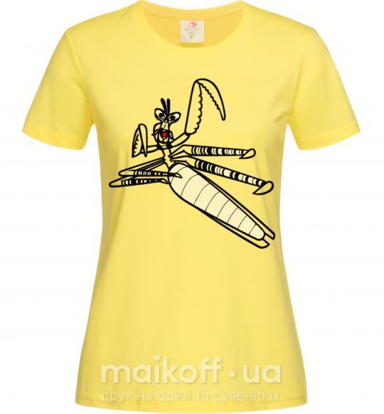 Жіноча футболка Мастер Богомол Лимонний фото