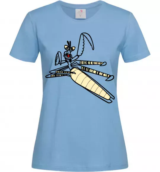 Жіноча футболка Майстер Богомол Блакитний фото