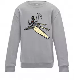 Дитячий світшот Strong panda Сірий меланж фото