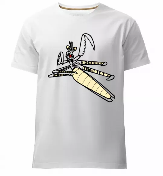 Чоловіча преміум футболка Майстер Богомол Білий фото