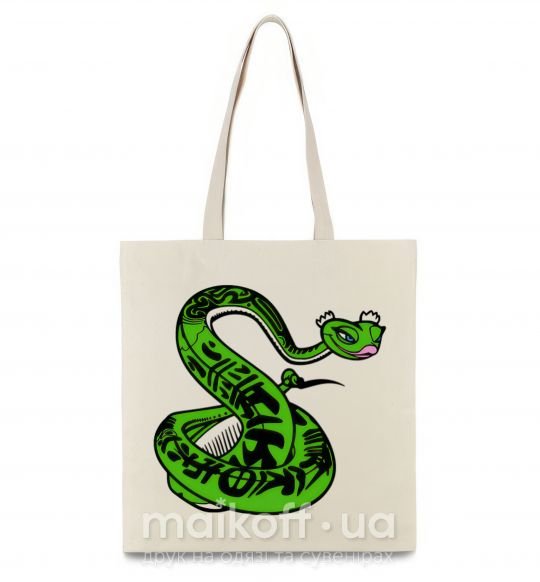 Эко-сумка Мастер Змея Бежевый фото