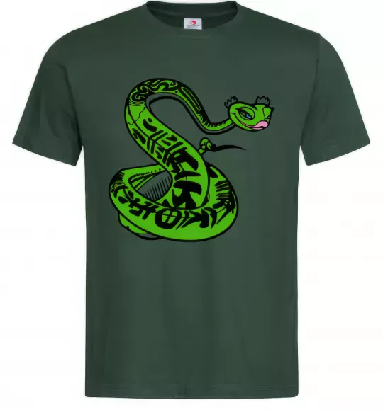 Чоловіча футболка Майстер Змія Темно-зелений фото