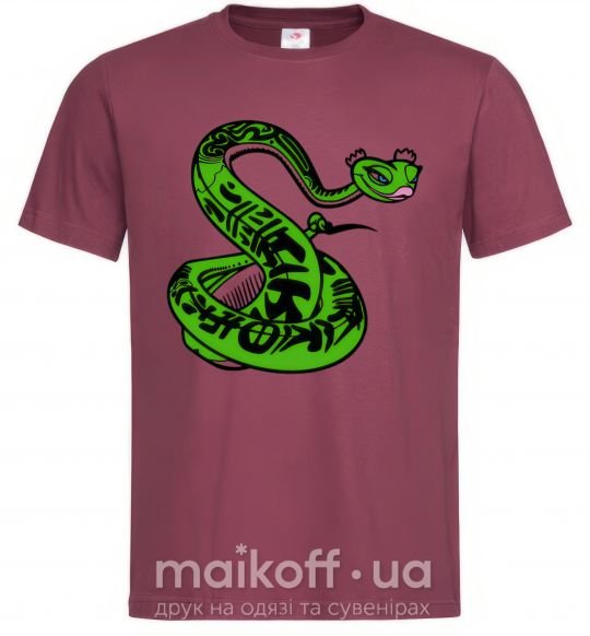 Мужская футболка Мастер Змея Бордовый фото
