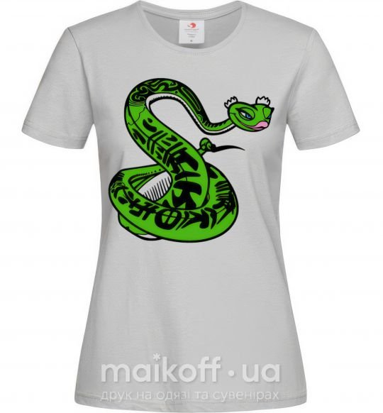 Женская футболка Мастер Змея Серый фото