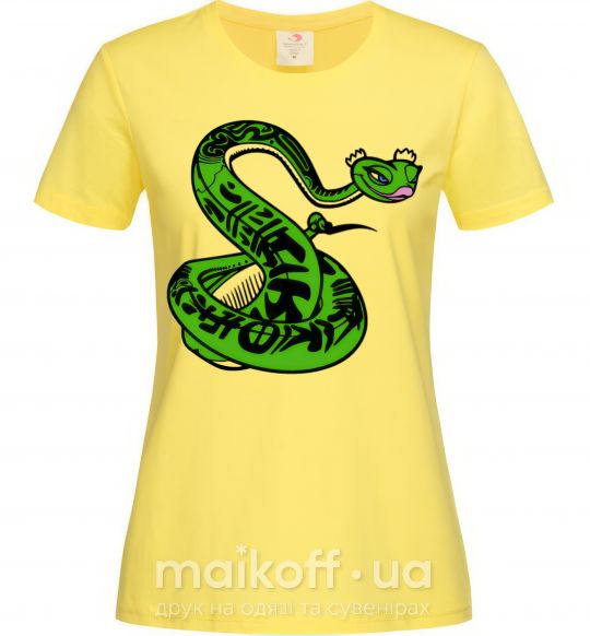 Женская футболка Мастер Змея Лимонный фото